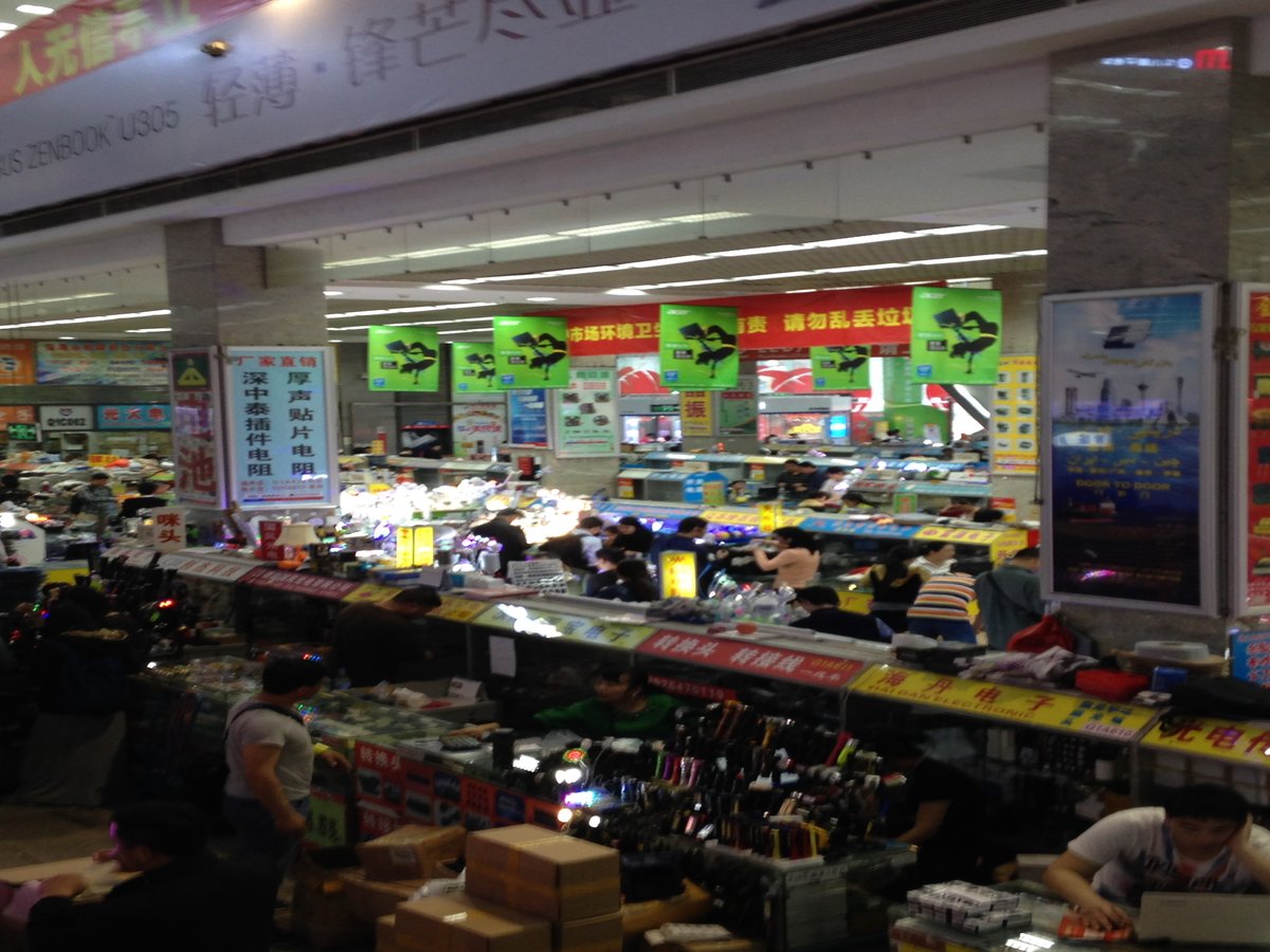 Inside Huaqiang Electronic World in Huaqiangbei, Shenzhen